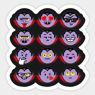 Emoji Faces Dracula Sticker